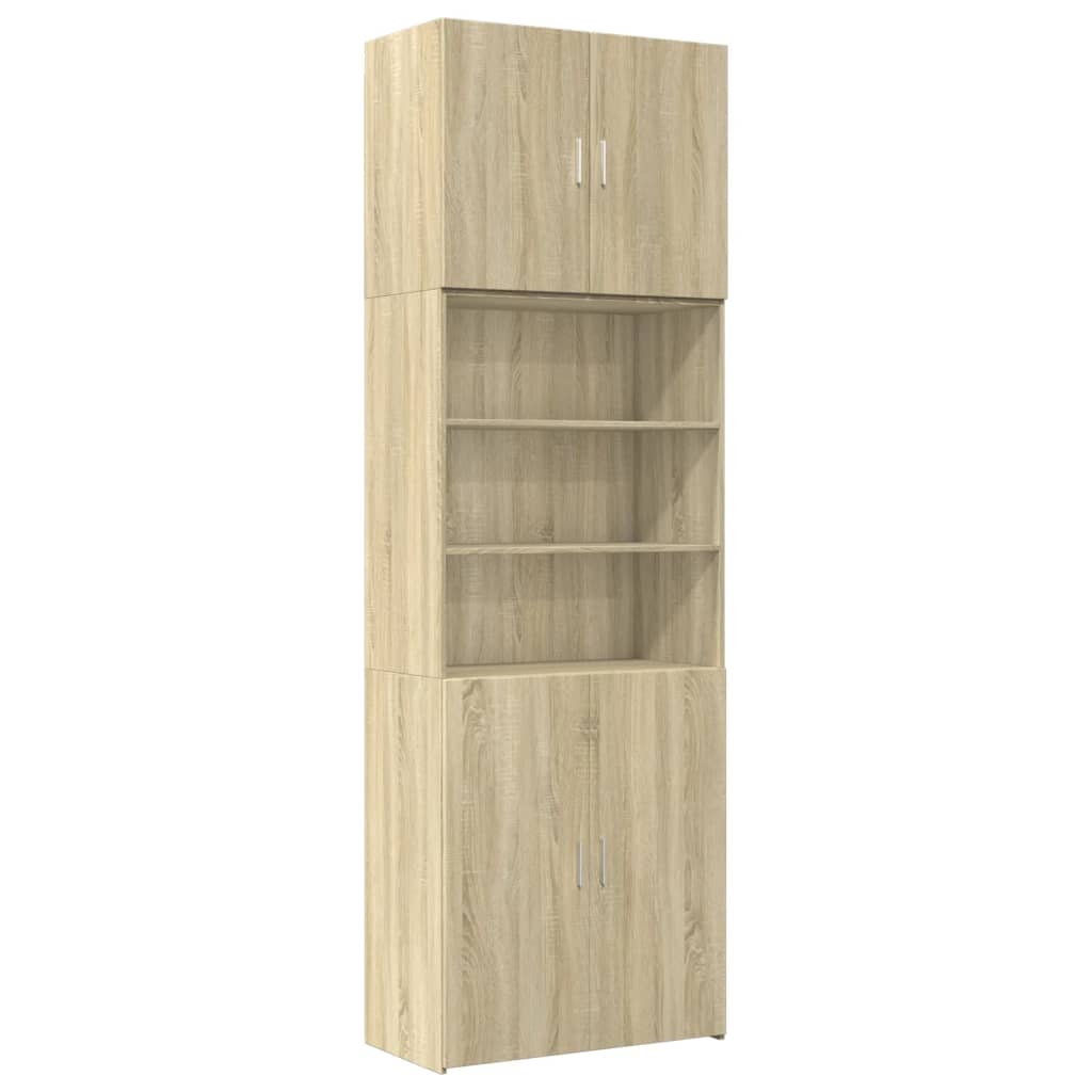Ντουλάπι Sonoma Δρυς 80x42,5x249 εκ. από Επεξεργασμένο Ξύλο - Pakobazaar