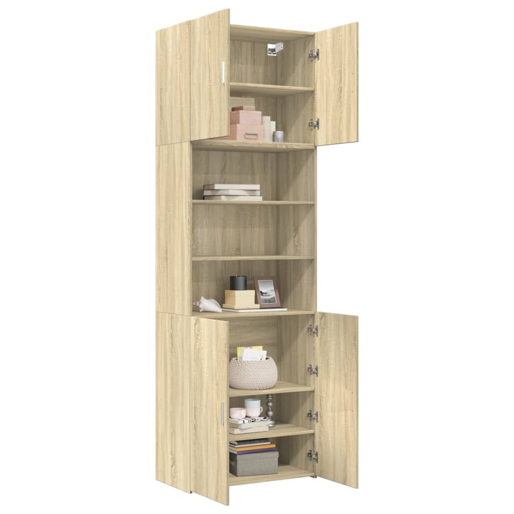 Ντουλάπι Sonoma Δρυς 80x42,5x249 εκ. από Επεξεργασμένο Ξύλο - Pakobazaar