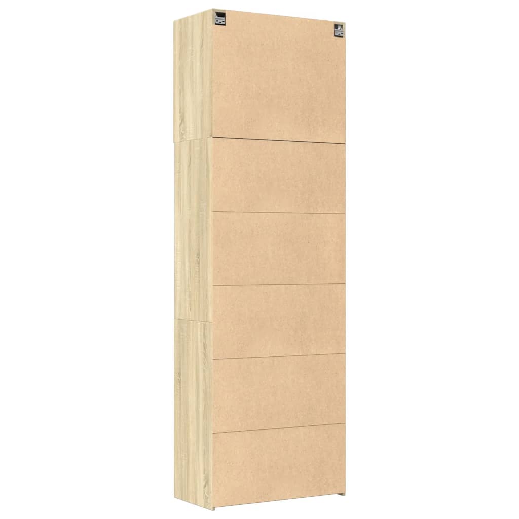 Ντουλάπι Sonoma Δρυς 80x42,5x249 εκ. από Επεξεργασμένο Ξύλο - Pakobazaar