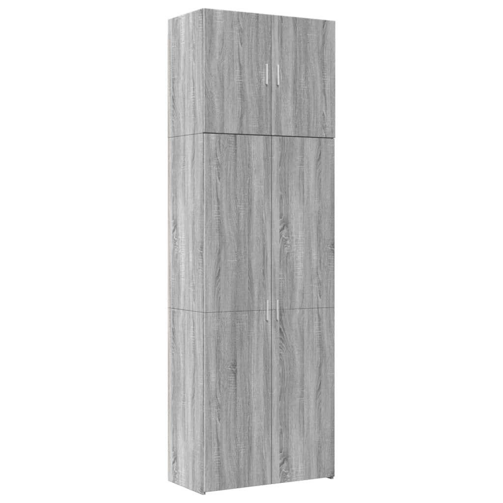 Ντουλάπι Γκρι Sonoma 80x42,5x249 εκ. από Επεξεργασμένο Ξύλο - Pakobazaar