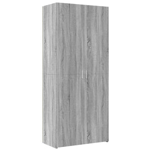 Ντουλάπι Γκρι Sonoma 80x42,5x249 εκ. από Επεξεργασμένο Ξύλο - Pakobazaar