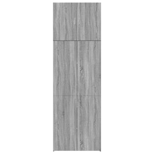 Ντουλάπι Γκρι Sonoma 80x42,5x249 εκ. από Επεξεργασμένο Ξύλο - Pakobazaar