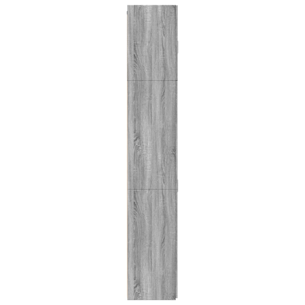 Ντουλάπι Γκρι Sonoma 80x42,5x249 εκ. από Επεξεργασμένο Ξύλο - Pakobazaar