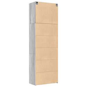 Ντουλάπι Γκρι Sonoma 80x42,5x249 εκ. από Επεξεργασμένο Ξύλο - Pakobazaar