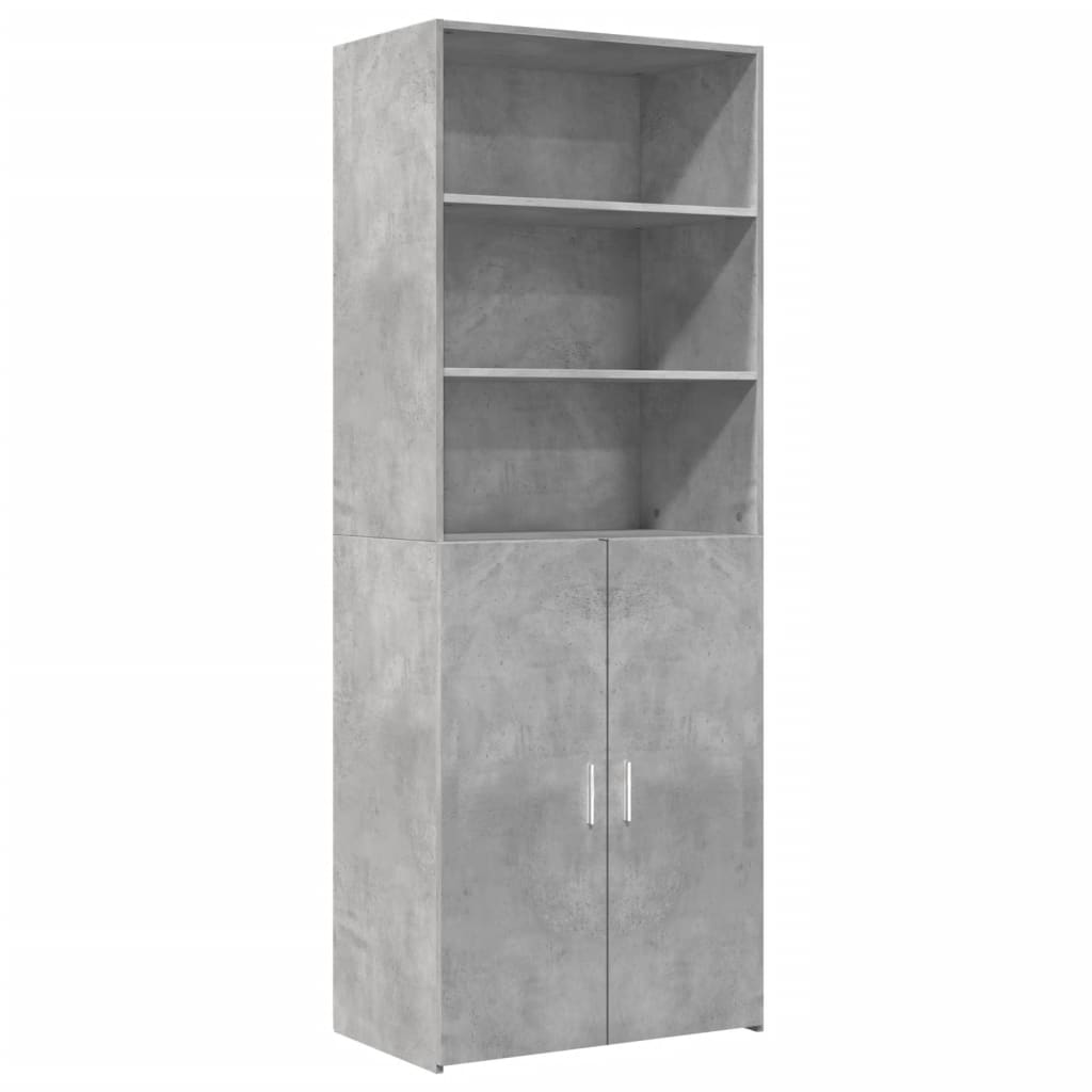 Ντουλάπι Γκρι Σκυροδέματος 70x42,5x185 εκ. Επεξεργασμένο Ξύλο - Pakobazaar