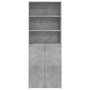 Ντουλάπι Γκρι Σκυροδέματος 70x42,5x185 εκ. Επεξεργασμένο Ξύλο - Pakobazaar