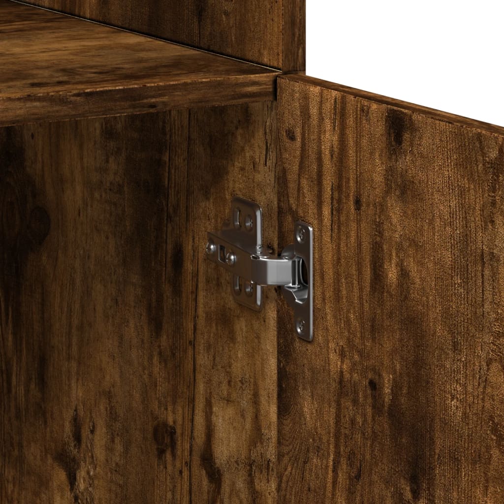 Ντουλάπα Καπνιστή Δρυς 70x42,5x185 εκ. από Επεξεργασμένο Ξύλο - Pakobazaar