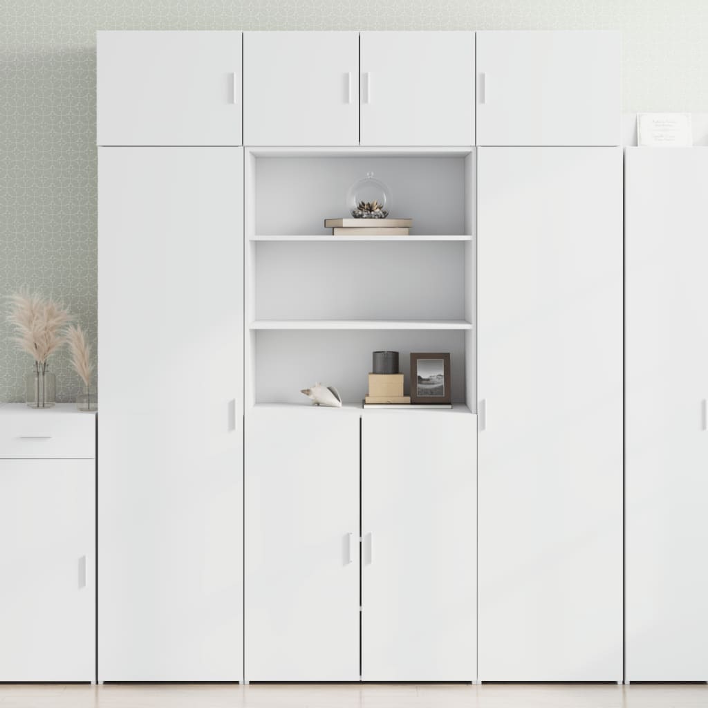 Ντουλάπι Λευκό 80x42,5x185 εκ. από Επεξεργασμένο Ξύλο