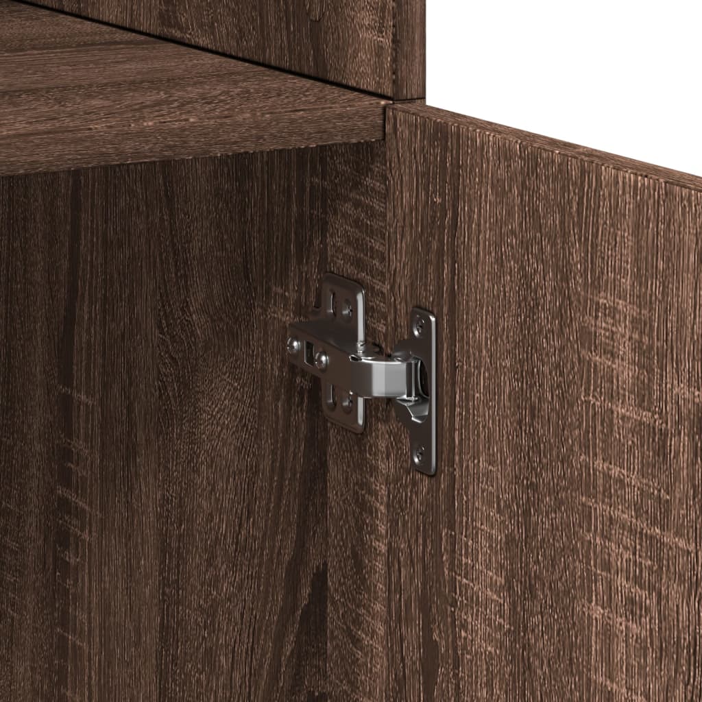 Ντουλάπι Καφέ Δρυς 80x42,5x185 εκ. από Επεξεργασμένο Ξύλο - Pakobazaar