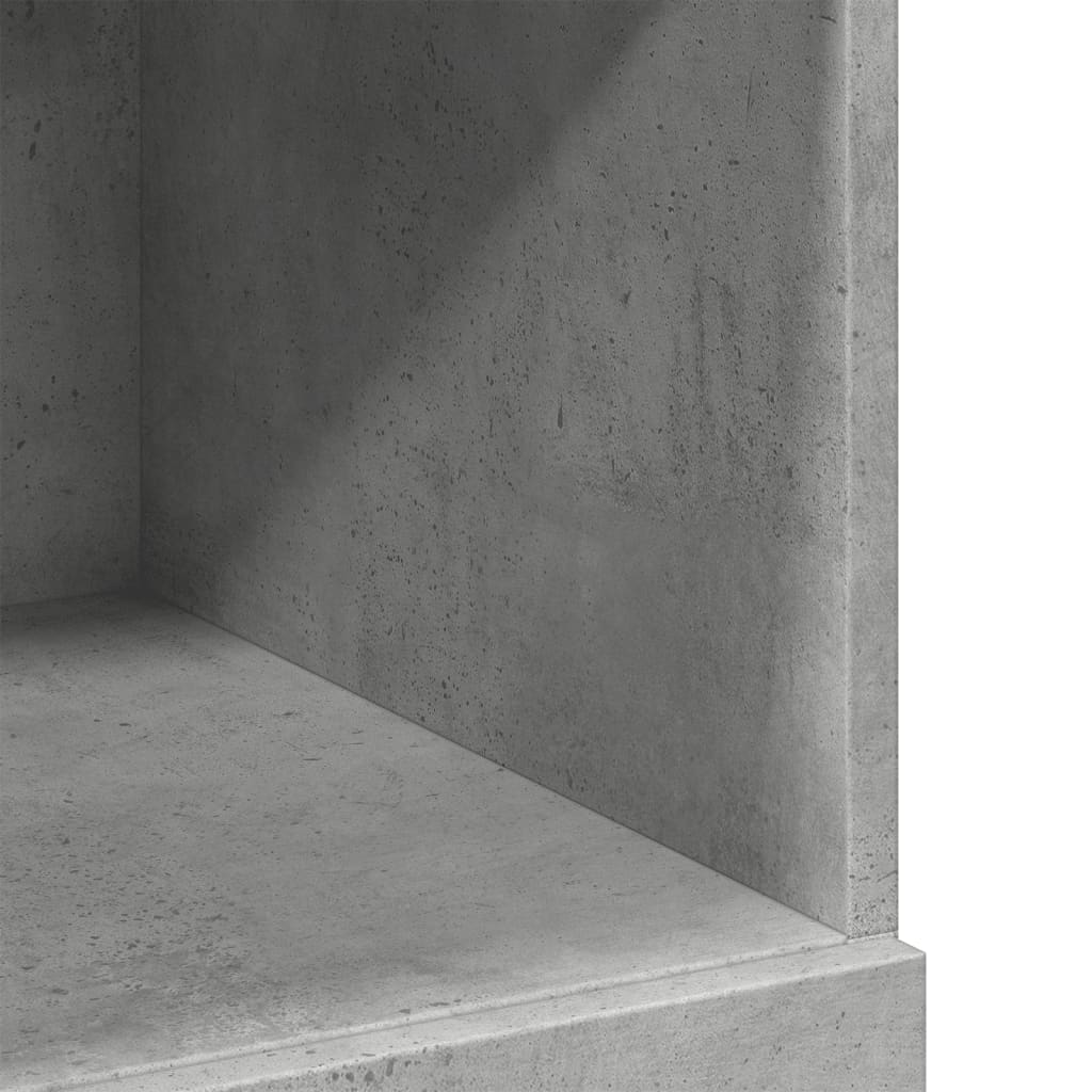 Ντουλάπι Γκρι Σκυροδέματος 80x42,5x124 εκ. Επεξεργασμένο Ξύλο