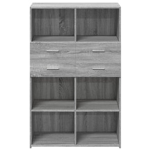 Ντουλάπι Γκρι Sonoma 80x42,5x124 εκ. από Επεξεργασμένο Ξύλο