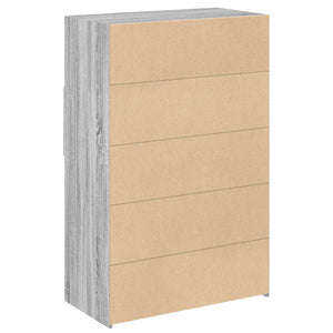 Ντουλάπι Γκρι Sonoma 80x42,5x124 εκ. από Επεξεργασμένο Ξύλο