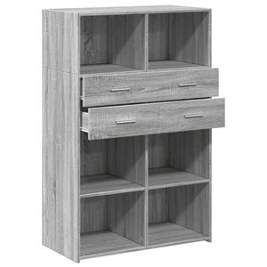 Ντουλάπι Γκρι Sonoma 80x42,5x124 εκ. από Επεξεργασμένο Ξύλο