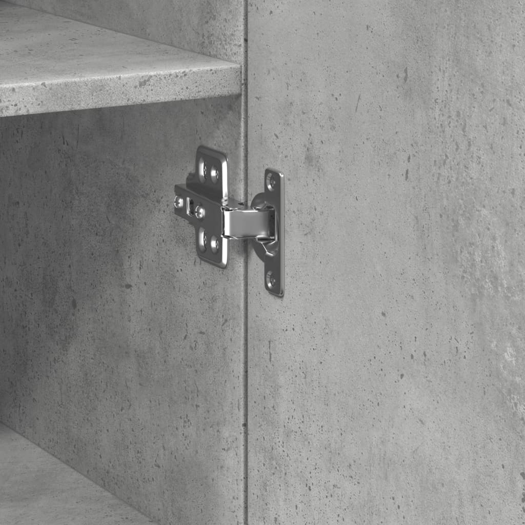 Ντουλάπι Γκρι Σκυροδέματος 30x42,5x185 εκ. Επεξεργασμένο Ξύλο