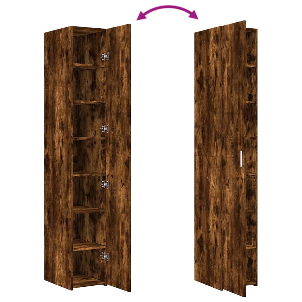 Ντουλάπι Καπνιστή Δρυς 30x42,5x185 εκ. από Επεξεργασμένο Ξύλο - Pakobazaar