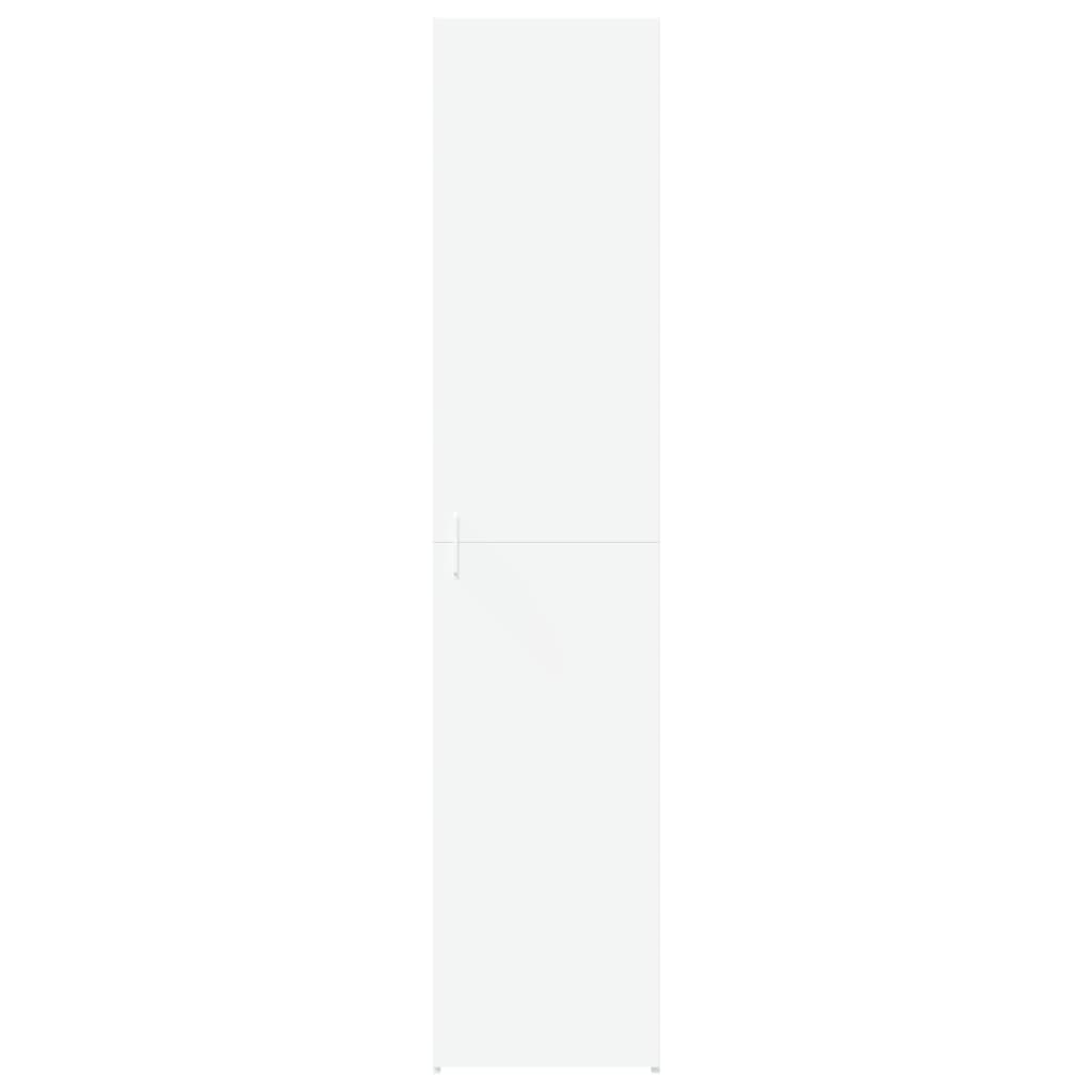Ντουλάπι Λευκό 40x42,5x185 εκ. από Επεξεργασμένο Ξύλο - Pakobazaar