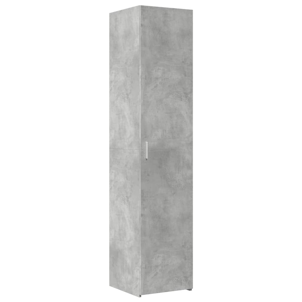 Ντουλάπι Γκρι Σκυροδέματος 40x42,5x185 εκ. Επεξεργασμένο Ξύλο