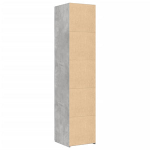 Ντουλάπι Γκρι Σκυροδέματος 40x42,5x185 εκ. Επεξεργασμένο Ξύλο