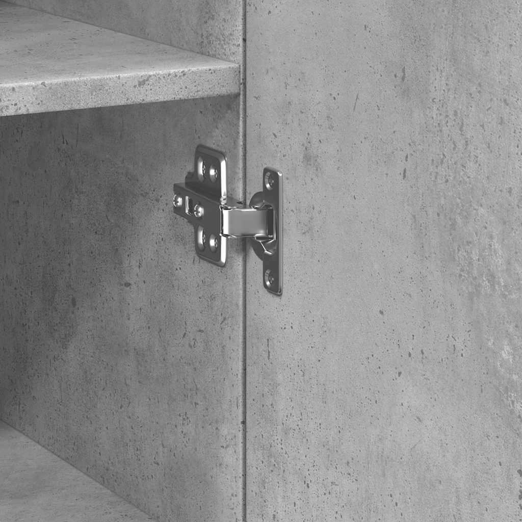 Ντουλάπι Γκρι Σκυροδέματος 45x42,5x185 εκ. Επεξεργασμένο Ξύλο