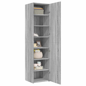 Ντουλάπι Γκρι Sonoma 45x42,5x185 εκ. από Επεξεργασμένο Ξύλο