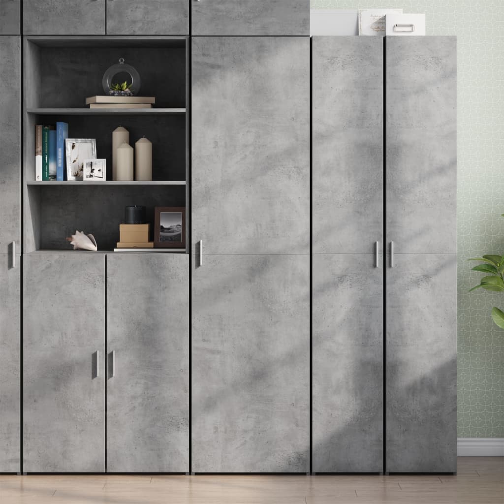 Ντουλάπι Γκρι Σκυροδέματος 50x42,5x185 εκ. Επεξεργασμένο Ξύλο - Pakobazaar