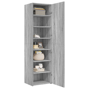 Ντουλάπι Γκρι Sonoma 50x42,5x185 εκ. από Επεξεργασμένο Ξύλο - Pakobazaar