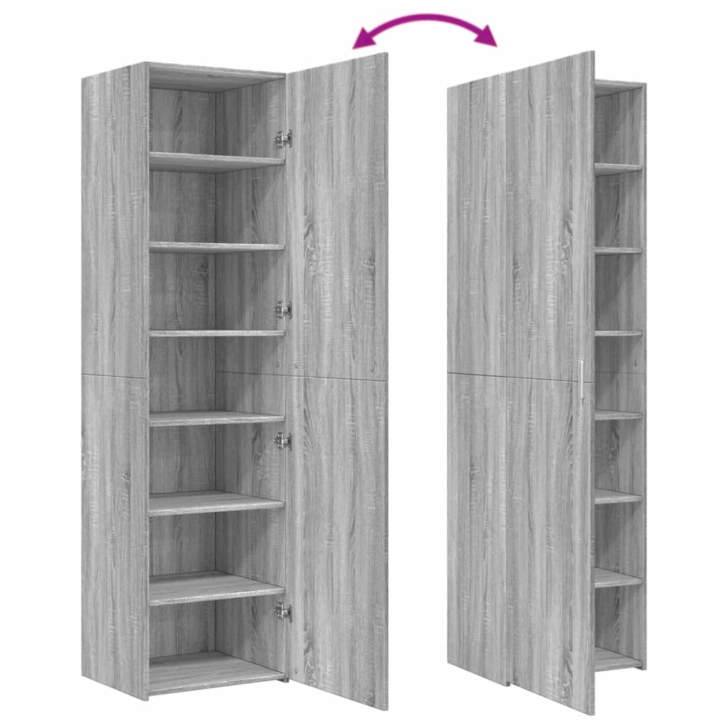 Ντουλάπι Γκρι Sonoma 50x42,5x185 εκ. από Επεξεργασμένο Ξύλο