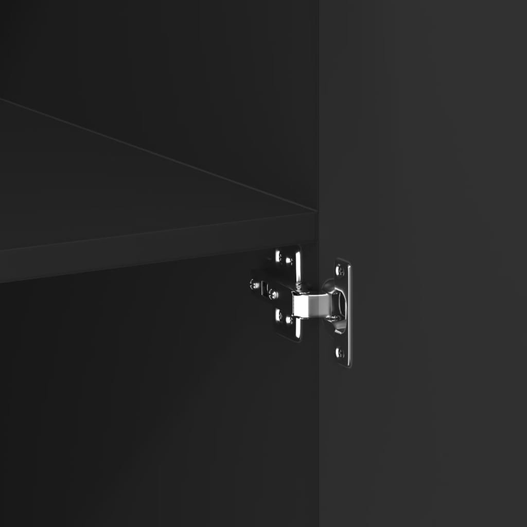Ντουλάπι Μαύρο 70x42,5x185 εκ. Επεξεργασμένο Ξύλο
