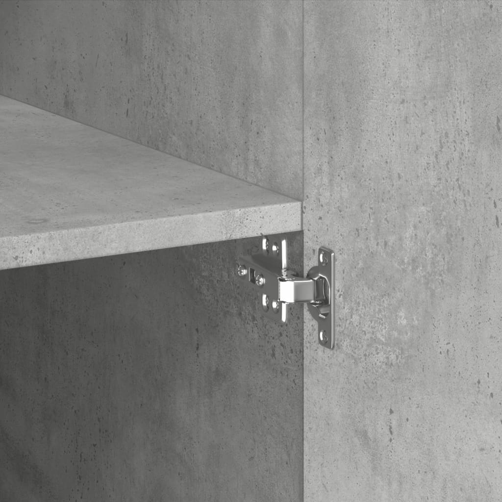 Ντουλάπι Γκρι Σκυροδέματος 70x42,5x185 εκ. Επεξεργασμένο Ξύλο