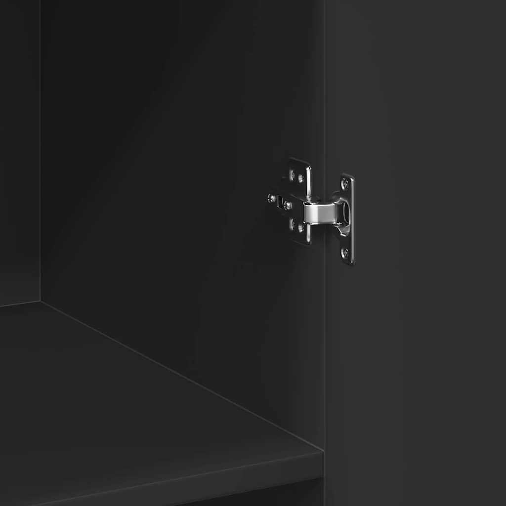 Ντουλάπι Μαύρο 70x42,5x185 εκ. Επεξεργασμένο Ξύλο