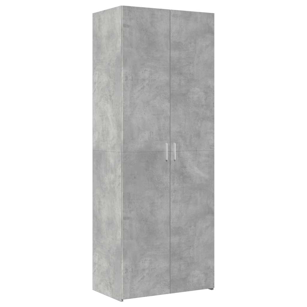 Ντουλάπι Γκρι Σκυροδέματος 70x42,5x185 εκ. Επεξεργασμένο Ξύλο