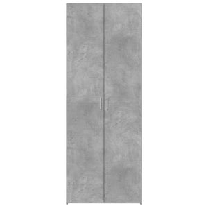 Ντουλάπι Γκρι Σκυροδέματος 70x42,5x185 εκ. Επεξεργασμένο Ξύλο