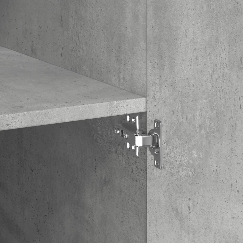 Ντουλάπι Γκρι Σκυροδέματος 80x42,5x185 εκ. Επεξεργασμένο Ξύλο