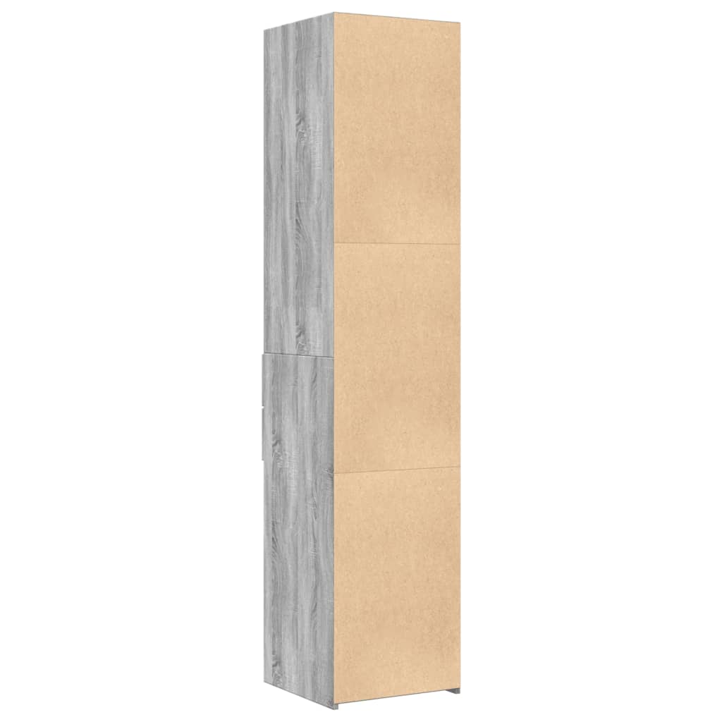 Ντουλάπι Γκρι Sonoma 40x42,5x185 εκ. από Επεξεργασμένο Ξύλο