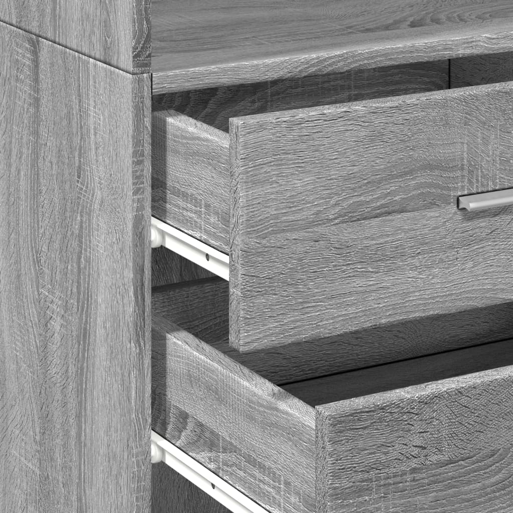 Ντουλάπι Γκρι Sonoma 45x42,5x185 εκ. από Επεξεργασμένο Ξύλο