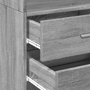 Ντουλάπι Γκρι Sonoma 45x42,5x185 εκ. από Επεξεργασμένο Ξύλο