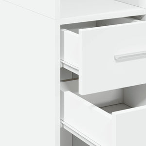 Ντουλάπι Λευκό 50x42,5x185 εκ. από Επεξεργασμένο Ξύλο - Pakobazaar