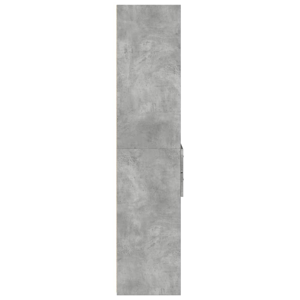 Ντουλάπι Γκρι Σκυροδέματος 50x42,5x185 εκ. Επεξεργασμένο Ξύλο - Pakobazaar