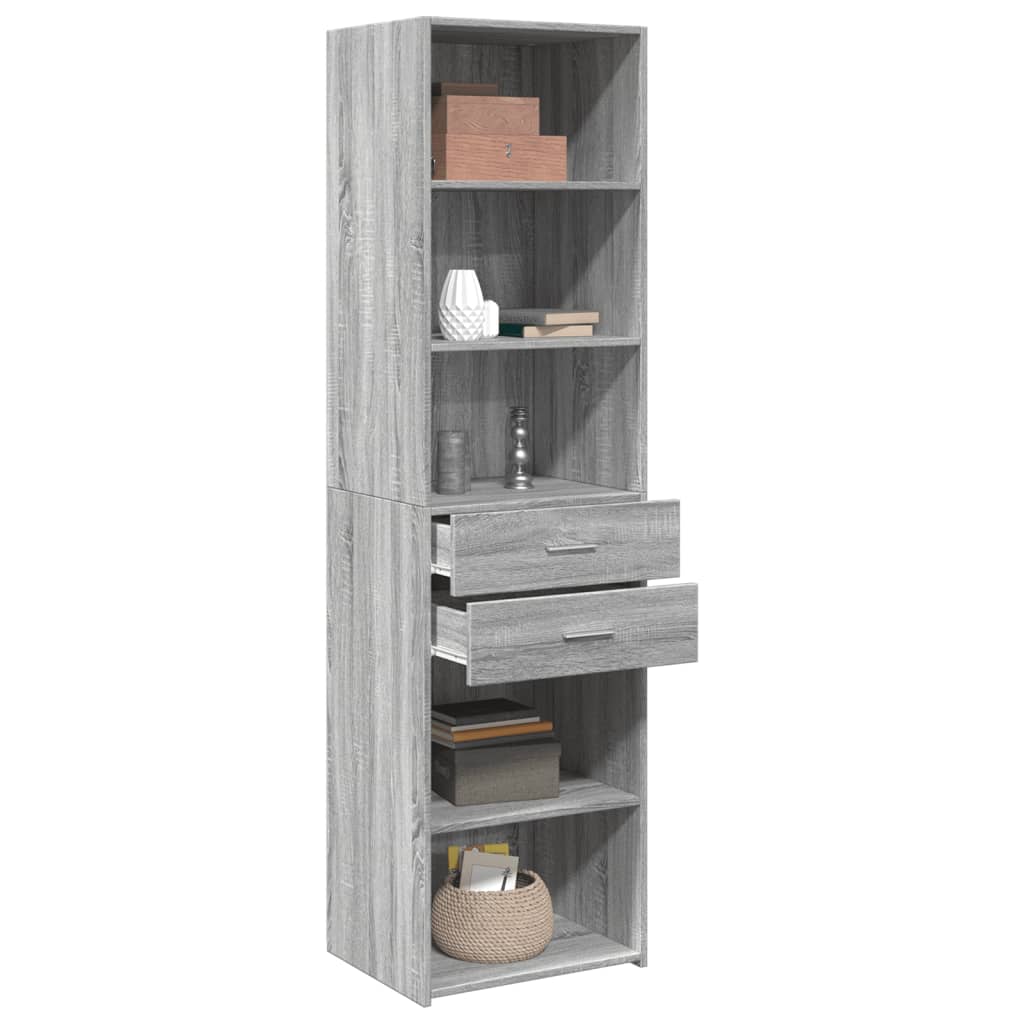 Ντουλάπι Γκρι Sonoma 50x42,5x185 εκ. από Επεξεργασμένο Ξύλο