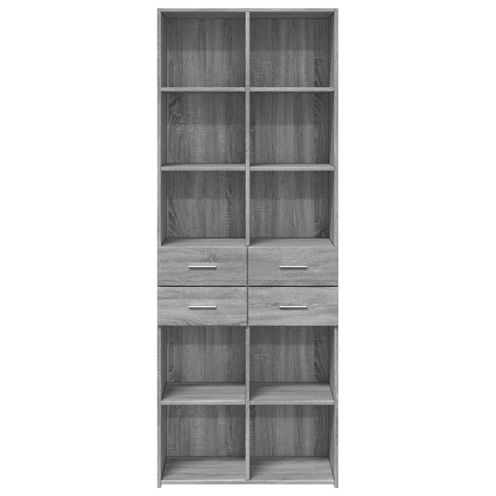 Ντουλάπι Γκρι Sonoma 70x42,5x185 εκ. από Επεξεργασμένο Ξύλο
