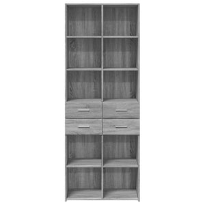 Ντουλάπι Γκρι Sonoma 70x42,5x185 εκ. από Επεξεργασμένο Ξύλο