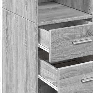 Ντουλάπι Γκρι Sonoma 70x42,5x185 εκ. από Επεξεργασμένο Ξύλο