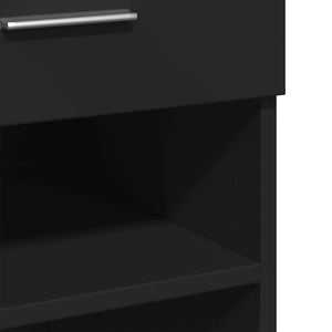 Ντουλάπι Μαύρη 80x42,5x93 εκ. από Επεξεργασμένο Ξύλο