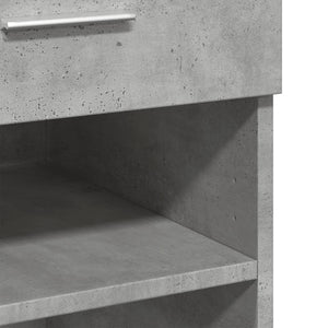 Ντουλάπι Γκρι Σκυροδέματος 80x42,5x93 εκ. Επεξεργασμένο Ξύλο