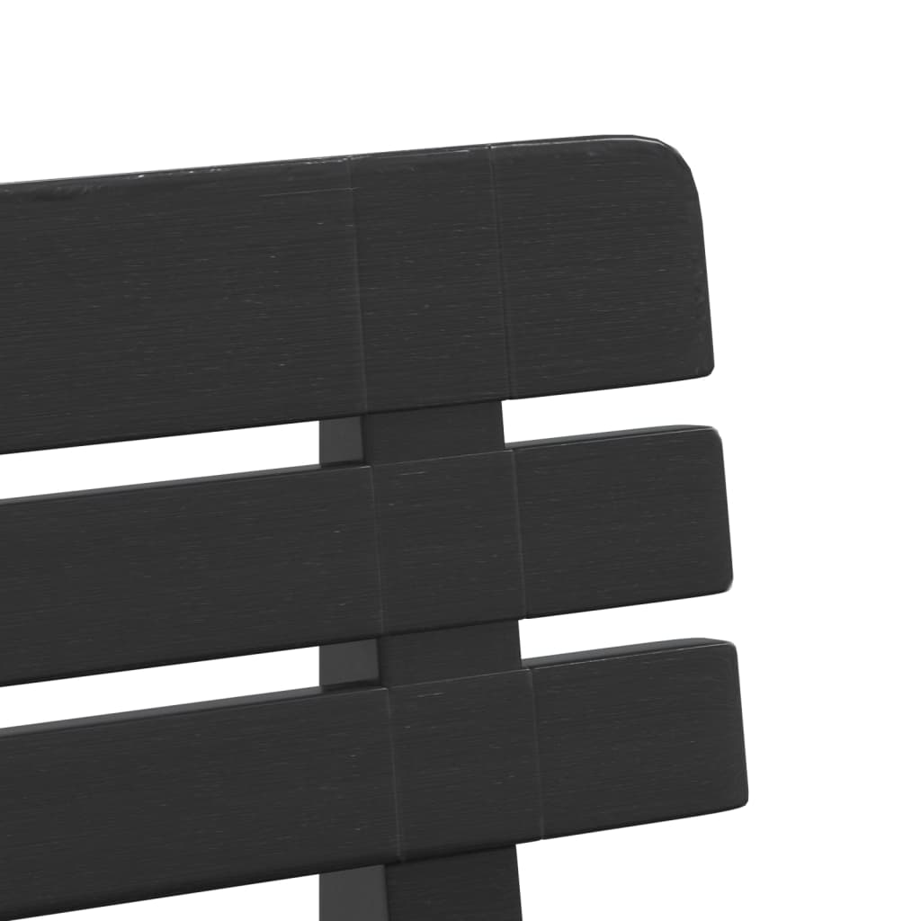 Παγκάκι Κήπου Ανθρακί 110 x 52 x 71 εκ. από Πολυπροπυλένιο