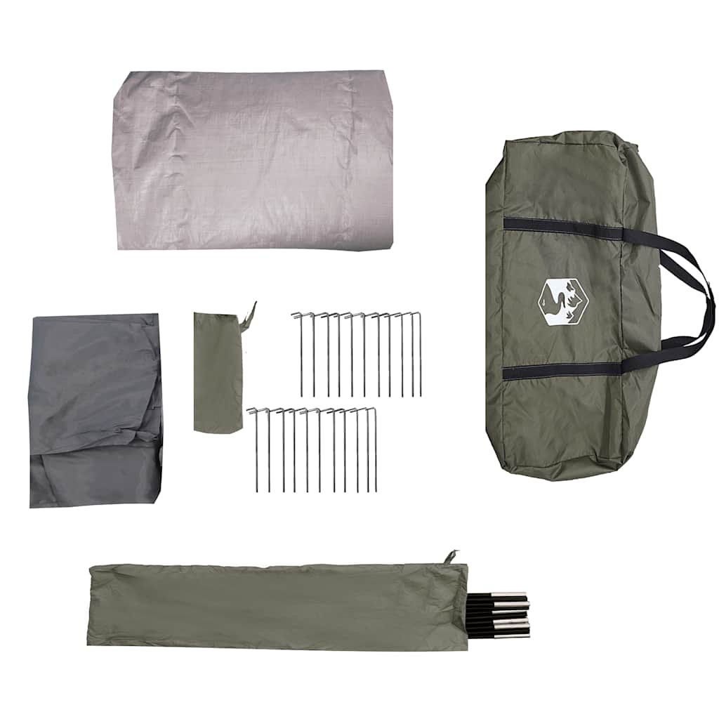 Σκηνή Οικογενειακή Τούνελ 6 Ατόμων Αδιάβροχη Πράσινη Λαδί - Pakobazaar