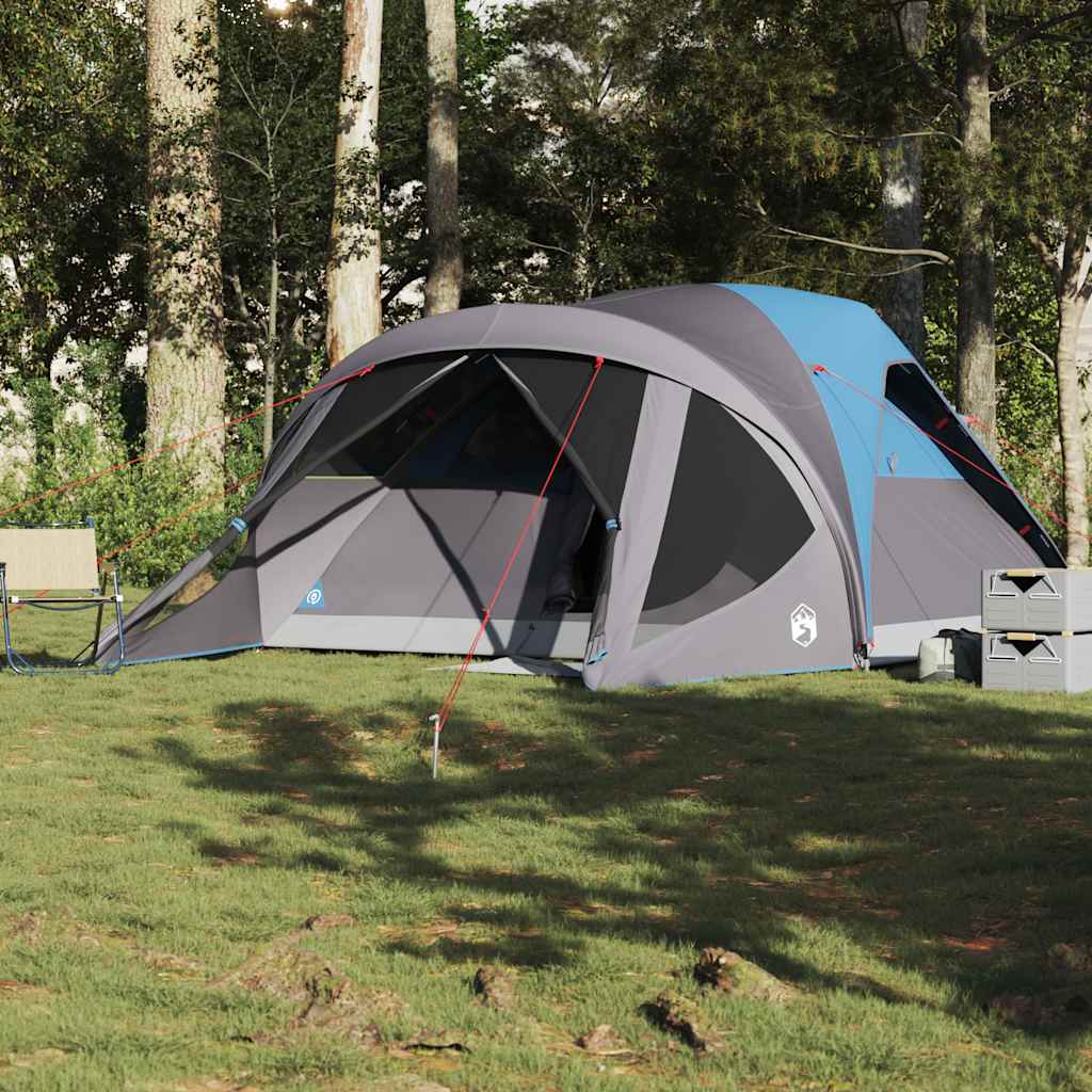 Σκηνή Οικογενειακή Τούνελ 6 Ατόμων Αδιάβροχη Μπλε