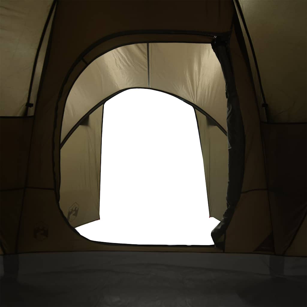 Σκηνή Οικογένειας 6 Ατόμων Αδιάβροχη Καφέ