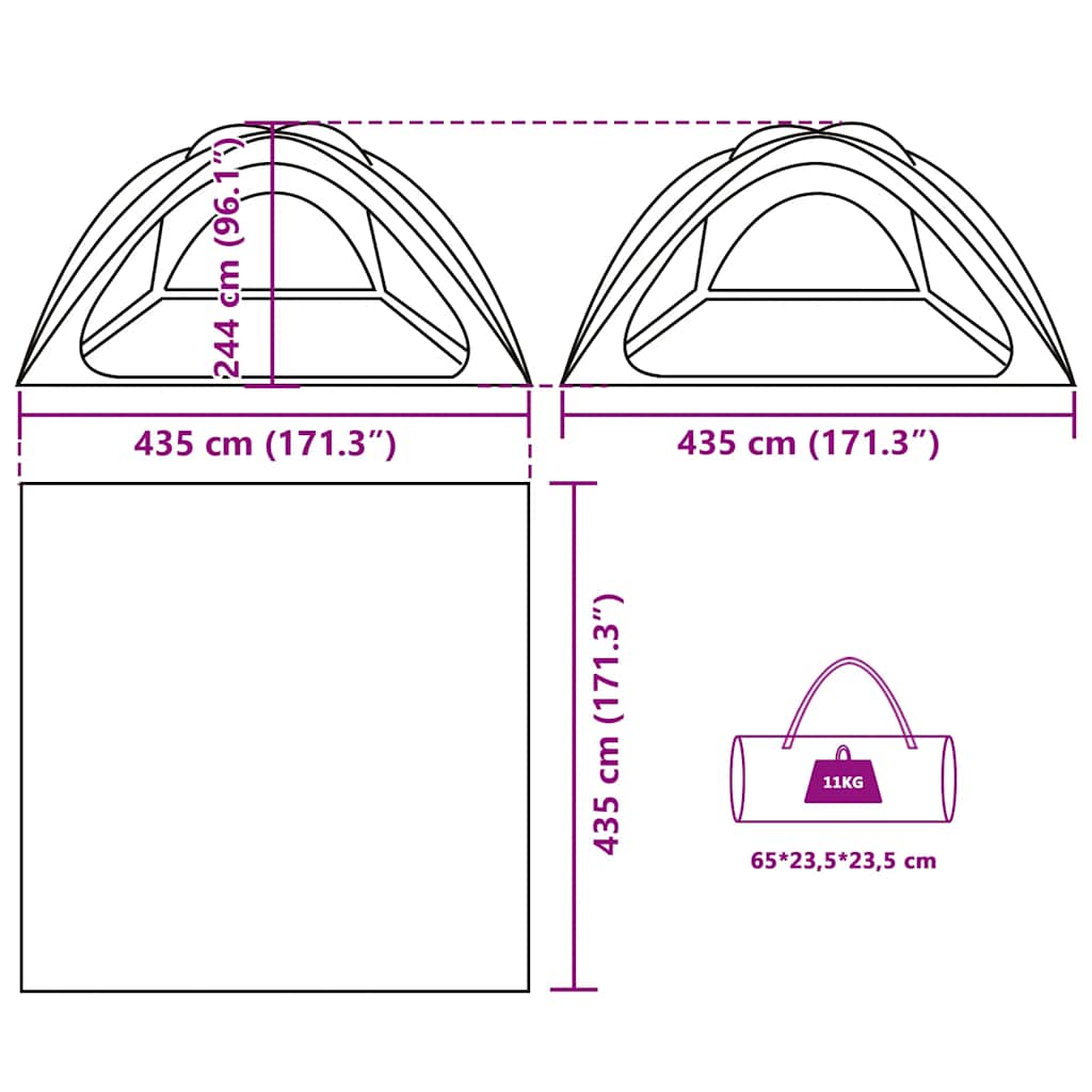 Οικογενειακή Σκηνή Πράσινο Θάλ. αδιάβροχη