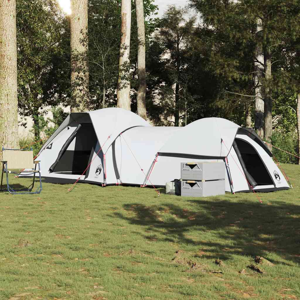 Σκηνή Κάμπινγκ 5 Ατόμων Διάβροχη Λευκή Ύφασμα Συσκότισης